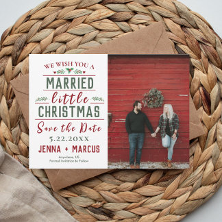 Verheiratete kleine Weihnachten Save the Date