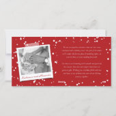 Verheiratete kleine Weihnachts-Foto Hochzeit Feiertagskarte (Rückseite)