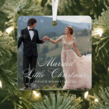 verheiratete kleine Weihnachtsfeier 2 Fotos schnee