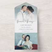 Verheiratete Merry 2 Foto Empfänger Adresse Weihna All In One Einladung (Innen Boden)