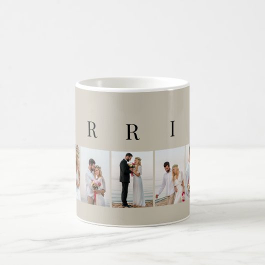 VERHEIRATETE, natürliche und schwarze 7-Bild-Colla Kaffeetasse (Mittel)