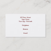 Verheiratete Paare Visitenkarte (Rückseite)