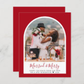 Verheiratete Red Holiday Card für Merch Arch Foto (Vorne/Hinten)