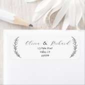 Verheiratete Rücksendeadressen-Aufkleber (Insitu)