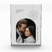 verheiratete Schneeflocken Boho Modernes Geschenk Fotoblock (Vorderseite)