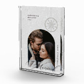 verheiratete Schneeflocken Boho Modernes Geschenk Fotoblock (Rechts)