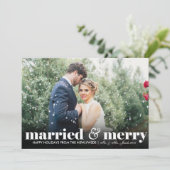 Verheiratete u. frohe Weihnachten | Hochzeits-| (Stehend Vorderseite)