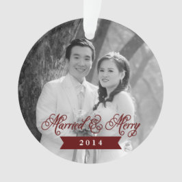 Verheiratete u. fröhliche Feiertags-Verzierung 2 Ornament