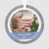 Verheiratete und frohe 1. Weihnachten als Mr. und Ornament (Rückseite)