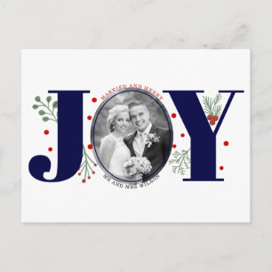 Verheiratete und frohe Marine JOY Weihnachtsfeiert Postkarte
