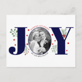 Verheiratete und frohe Marine JOY Weihnachtsfeiert Postkarte (Vorderseite)