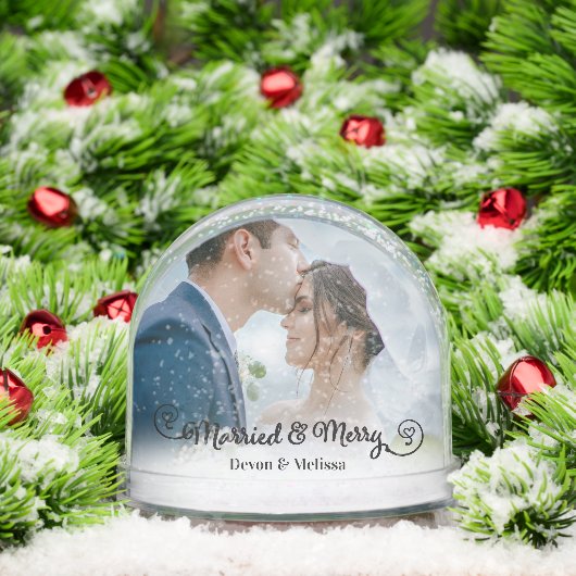 Verheiratete und fröhliche 1. Weihnachtsfeier Schneekugeln (Weihnachten)