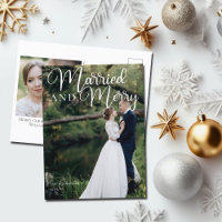 Verheiratete und fröhliche Elegante Hochzeit Foto 