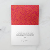 Verheiratete und fröhliche Hochzeitsankündigung Feiertagskarte (Innenseite)