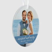 Verheiratete und fröhliche Hochzeitskalligrafie Li Ornament (Vorderseite)