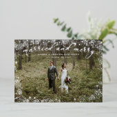 Verheiratete und fröhliche neuverheiratete Hochzei Folien Feiertagskarte (Stehend vorne)