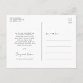 Verheiratete und fröhliche niedliche Weihnachtsfei Postkarte (Rückseite)