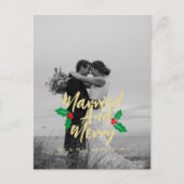 Verheiratete und fröhliche Weihnachten Postkarte (Vorderseite)