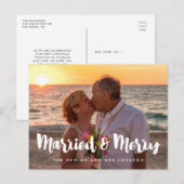 Verheiratete und fröhliche Weihnachten Postkarte (Vorne/Hinten)