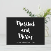 Verheiratete und fröhliche Weihnachtsfeier Ankündigung (Stehend Vorderseite)