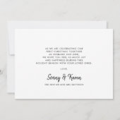 Verheiratete und fröhliche Weihnachtsfeier Ankündigung (Rückseite)