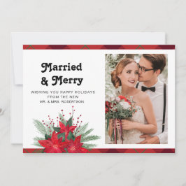 Verheiratete und fröhliche Weihnachtsfeier Foto Bl