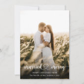 Verheiratete und fröhliche Weihnachtskarte des Fot Einladung (Vorderseite)