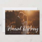 Verheiratete und fröhliche Weihnachtskarte Einladung (Vorderseite)
