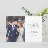 Verheiratete und fröhliche Weihnachtskarte Feiertagskarte (Stehend Vorderseite)