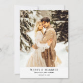 Verheiratete und fröhliche Weihnachtskarte Feiertagskarte (Vorderseite)