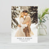 Verheiratete und fröhliche Weihnachtskarte Feiertagskarte (Stehend Vorderseite)