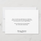 Verheiratete und fröhliche Weihnachtskarte Feiertagskarte (Rückseite)