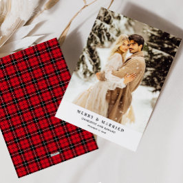 Verheiratete und fröhliche Weihnachtskarte Feiertagskarte