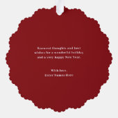 Verheiratete und fröhliche Weihnachtskarte Ornament Karte (Rückseite)