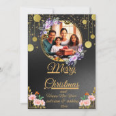 verheiratete und fröhliche Weihnachtskarten Einladung (Vorderseite)