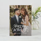 Verheiratete und helle Fotokarte Feiertagskarte (Stehend Vorderseite)