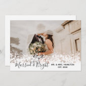 Verheiratete und helle Glitzern Feiertagskarte (Vorne/Hinten)