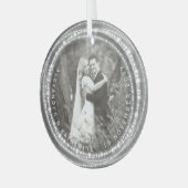 Verheiratete und helle Glitzern Unser 1. Weihnacht Ornament Aus Glas (Vorderseite links)