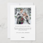 Verheiratete und helle handgeschriebene Hochzeit Feiertagskarte (Rückseite)