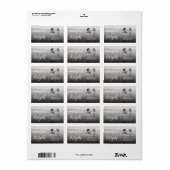 Verheiratete und helle Hochzeitsadresse des Fotos Adressaufkleber (Vorne)