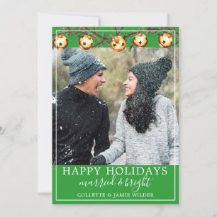 Verheiratete und helle Neugeborene Foto Weihnachte