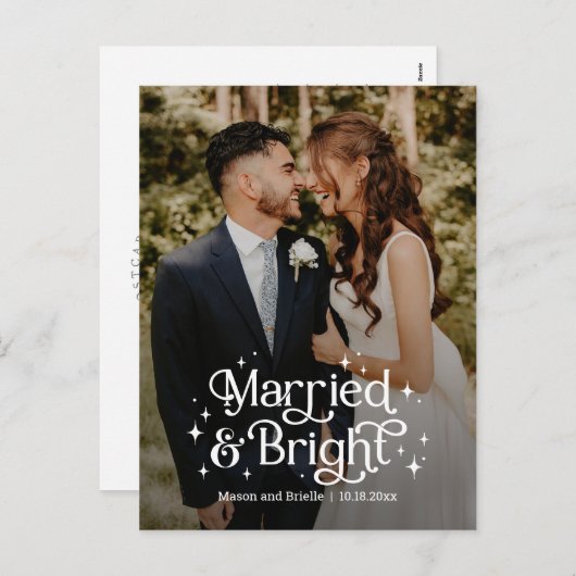 Verheiratete und helle New-lyday-Karte Postkarte (Vorne/Hinten)