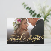 Verheiratete und helle Newlywings Foto Weihnachtsk (Stehend Vorderseite)