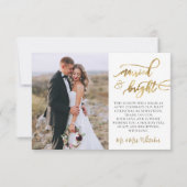 Verheiratete und helle Newlywings Foto Weihnachtsk (Rückseite)