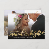 Verheiratete und helle Newlywings Foto Weihnachtsk (Vorne/Hinten)