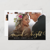 Verheiratete und helle Newlywings Foto Weihnachtsk (Vorne/Hinten)