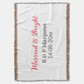 Verheiratete und helle Paarnamen Hochzeitsdatum hi Decke (Vorderseite Vertikal)