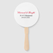 Verheiratete und helle Paarnamen Hochzeitsdatum hi Fächer (Rückseite)