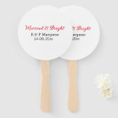 Verheiratete und helle Paarnamen Hochzeitsdatum hi Fächer (Vorne und Hinten)