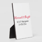 Verheiratete und helle Paarnamen Hochzeitsdatum hi Fotoplatte (Seite)